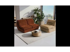 Sofá| Pack Nuvia Living 3 lugares - chocolate e areia Castanho chocolate