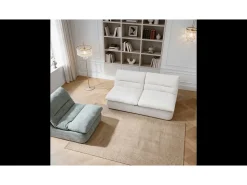 Sofá| Pack Nuvia Living 3 lugares - branco e sálvia Branco sujo