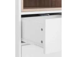 Acessórios De Arrumação|Loft24 Paco | Cómoda com 1 Porta e 2 Gavetas em Carvalho Branco