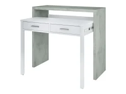 Pacote de mesa extensível Plutón e estante moderna de cimento/^ Consola