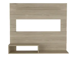 Móvel De Tv|TuHome Painel de entretenimento de parede de Pequim com prateleira superior , 119.88 cm X 139.7 cm X 31.49 cm , Bege Branco