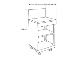 Móvel De Arrumação|Cook'in Garden Painel lateral DESSERTE FIDGI Preto