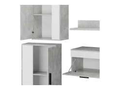Discount Vicco Parede da sala de estar betão 140x35.2x38.7 berno Cinzento claro
