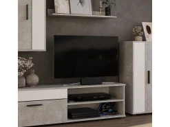 Discount Vicco Parede da sala de estar betão 140x35.2x38.7 berno Cinzento claro