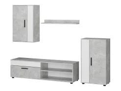 Discount Vicco Parede da sala de estar betão 140x35.2x38.7 berno Cinzento claro