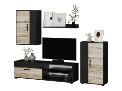 Móvel De Tv*Vicco Parede da sala de estar 140x35.2x38.7 berno Bege