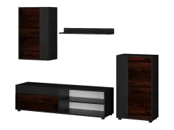 Móvel De Tv|Vicco Parede da sala de estar marrom 140x35.2x38.7 berno Castanho