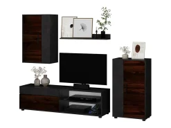 Móvel De Tv|Vicco Parede da sala de estar marrom 140x35.2x38.7 berno Castanho