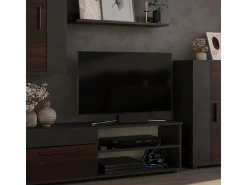 Móvel De Tv|Vicco Parede da sala de estar marrom 140x35.2x38.7 berno Castanho