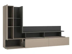 Móvel De Tv|Petits-Meubles Parede para TV de 270 cm Opio e Antracite Taupe
