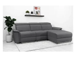 Sofá|Loft24 Pareli | Sofá 3 lugares direito Manuel Função Tecido Antracite Cinzento