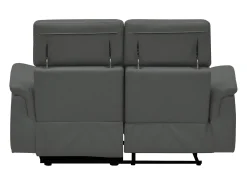Loft24 Pareli | sofá de 2 lugares com função de relaxamento elétrico em PU preto^ Sofá