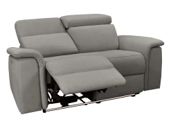 Sofá|Loft24 Pareli | Sofá de 2 lugares com função Relax Manuel em PU Cinzento