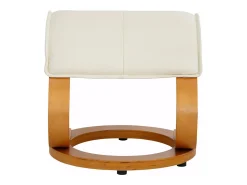 Discount Loft24 Paris | Cadeira de Reclinação + Banco Creme Branco