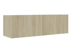 6pcs conjunto de móveis de TV derivados madeira carvalho sonoma PT981535^ Móvel De Tv