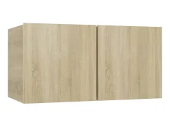 Best 8pcs conjunto de móveis de TV derivados madeira carvalho sonoma PT746160 Castanho