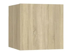 Móvel De Tv* 4pcs conjunto de móveis de TV derivados madeira carvalho sonoma PT887244 Castanho