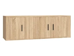 Móvel De Tv|vidaxl 2pcs conjunto móveis de TV derivados de madeira carvalho sonoma Castanho chocolate