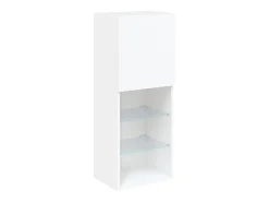 Outlet vidaxl 5pcs móveis de parede p/ TV c/ LEDs derivados de madeira Branco