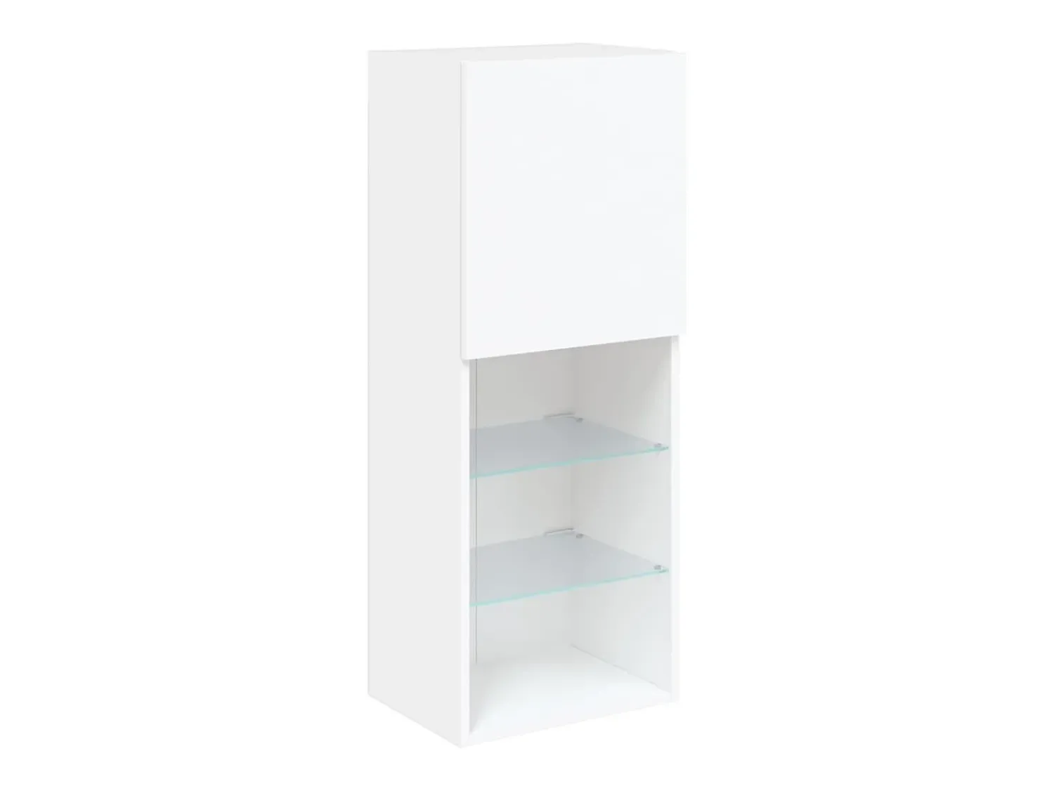 Outlet vidaxl 5pcs móveis de parede p/ TV c/ LEDs derivados de madeira Branco