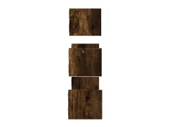 Prateleira* 3pcs prateleiras parede c/ barras deriv.madeira carvalho fumado PT834993 Castanho
