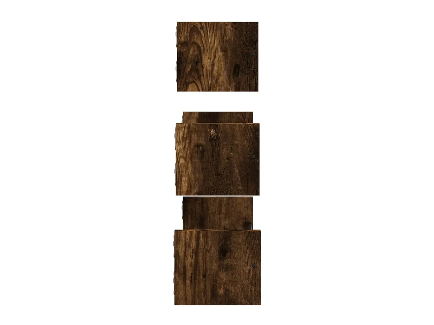 Prateleira* 3pcs prateleiras parede c/ barras deriv.madeira carvalho fumado PT834993 Castanho