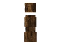 vidaxl 3pcs prateleiras parede c/ barras deriv.madeira carvalho fumado^ Prateleira