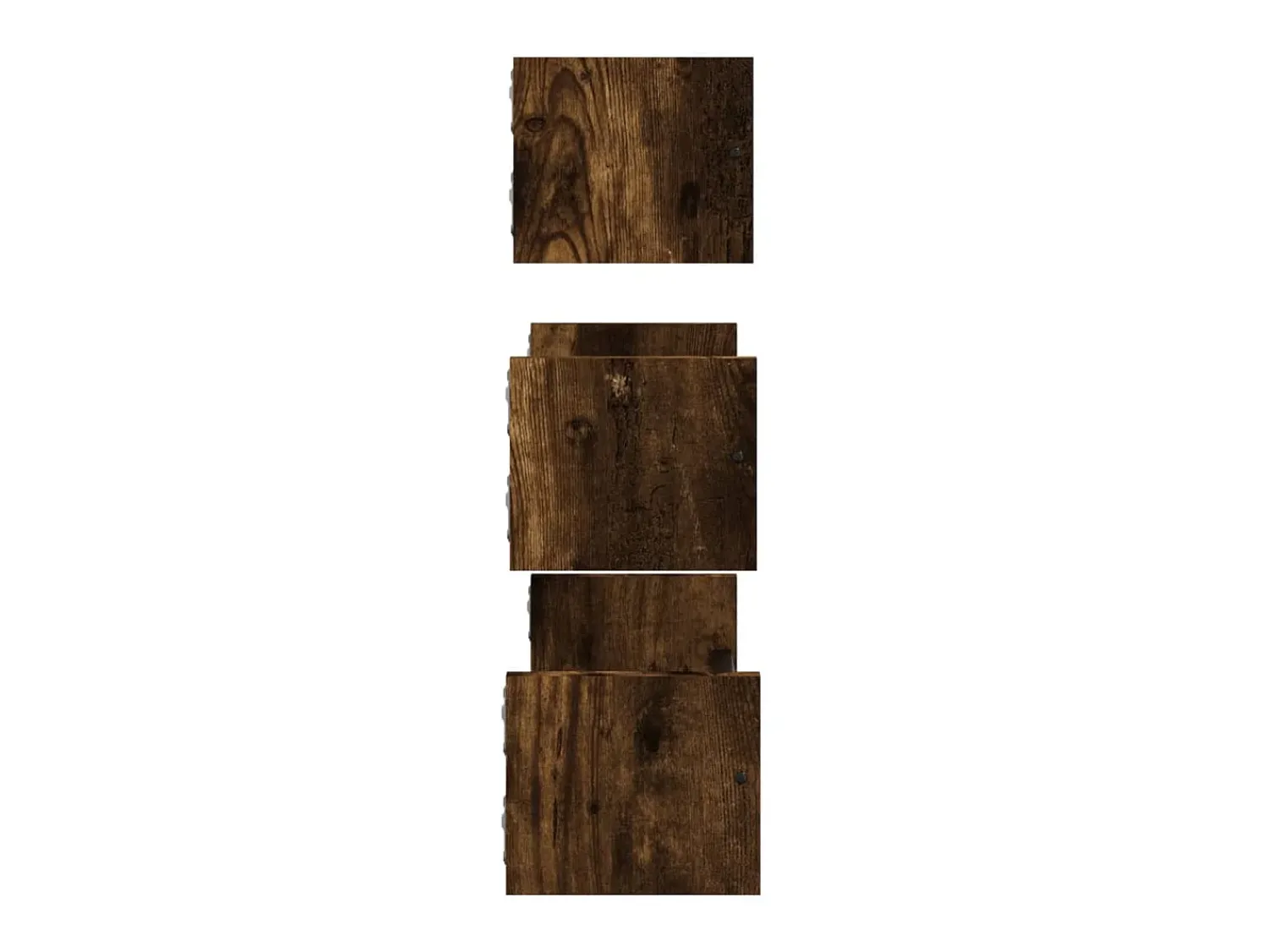vidaxl 3pcs prateleiras parede c/ barras deriv.madeira carvalho fumado^ Prateleira