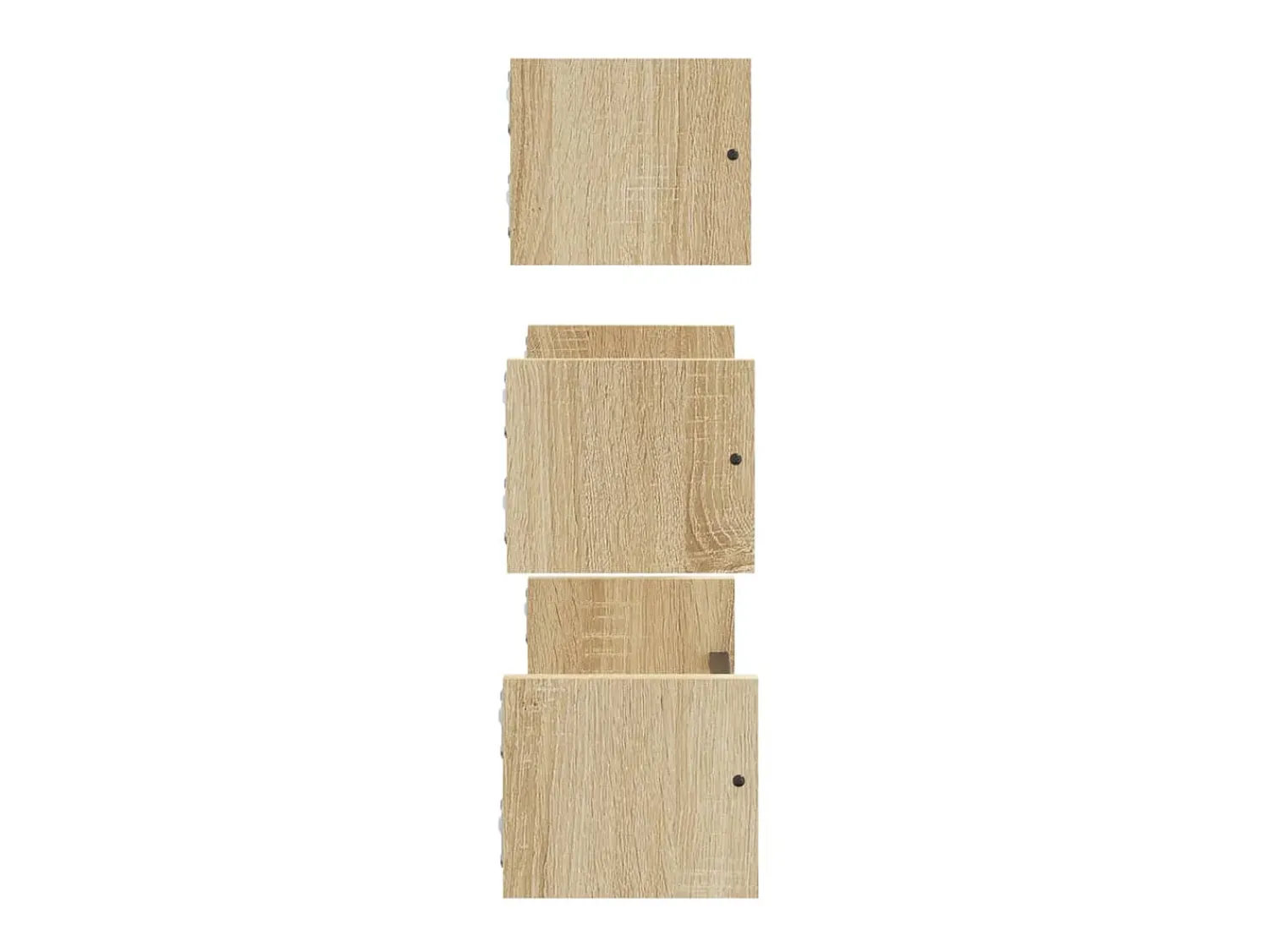 Prateleira* 3pcs prateleiras parede c/ barras deriv.madeira carvalho sonoma PT427762 Castanho