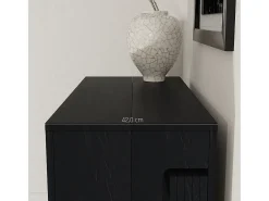 Consola* PETRA - Mesa de consola extensível de 42 cm a 3 metros - extensões integradas - capacidade para até 12 pessoas - Entrega gratuita Cinza antracite