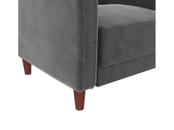 Poltrona*Dorel Home Pin Tufted | Cadeira em Veludo Cinzento