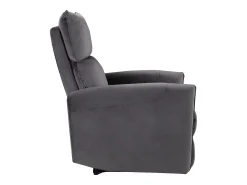 Discount Loft24 Pineto | Cadeirão reclinável com função eléctrica em veludo antracite Cinza antracite