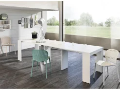 Pinóquio - Consola extensível (42,5/302,5 x 90 cm) em MDF lacado^ Consola
