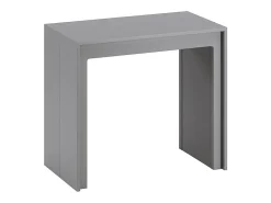 Consola* Pinóquio - Consola extensível (42,5/302,5 x 90 cm) em MDF lacado cinza Cinzento