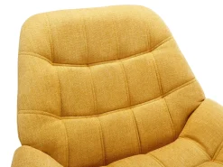 Poltrona*Vente-unique Poltron estilo escandinavo em tecido com design capitonê LUOSTO Amarelo mostarda