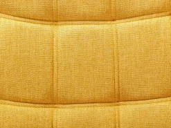 Poltrona*Vente-unique Poltron estilo escandinavo em tecido com design capitonê LUOSTO Amarelo mostarda