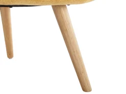 Poltrona*Vente-unique Poltron estilo escandinavo em tecido com design capitonê LUOSTO Amarelo mostarda