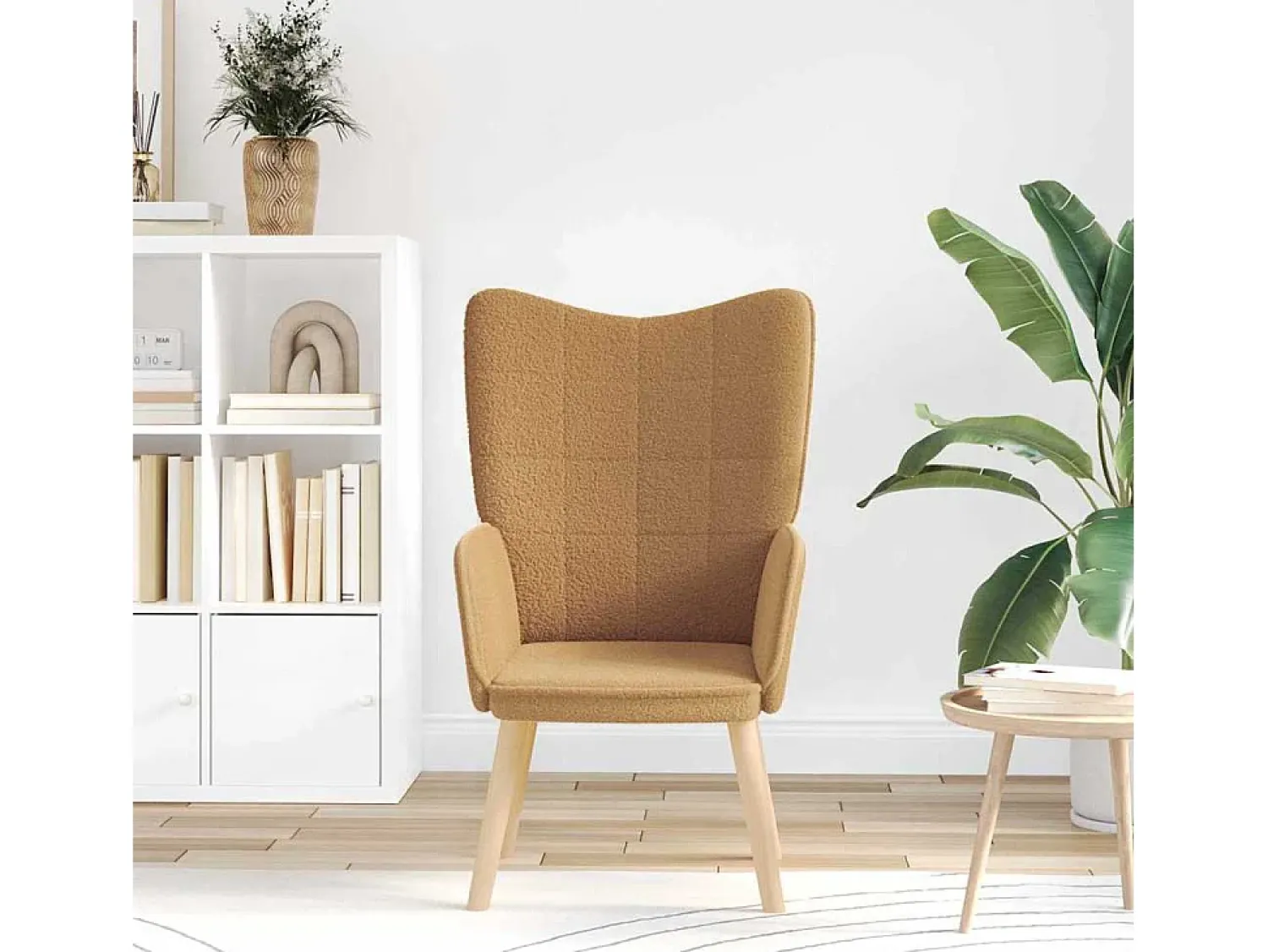 Poltrona| Poltrona | Cadeira de Sala | Cadeira Relaxante 62x67x95.5 cm tecido SHL302969 Bege