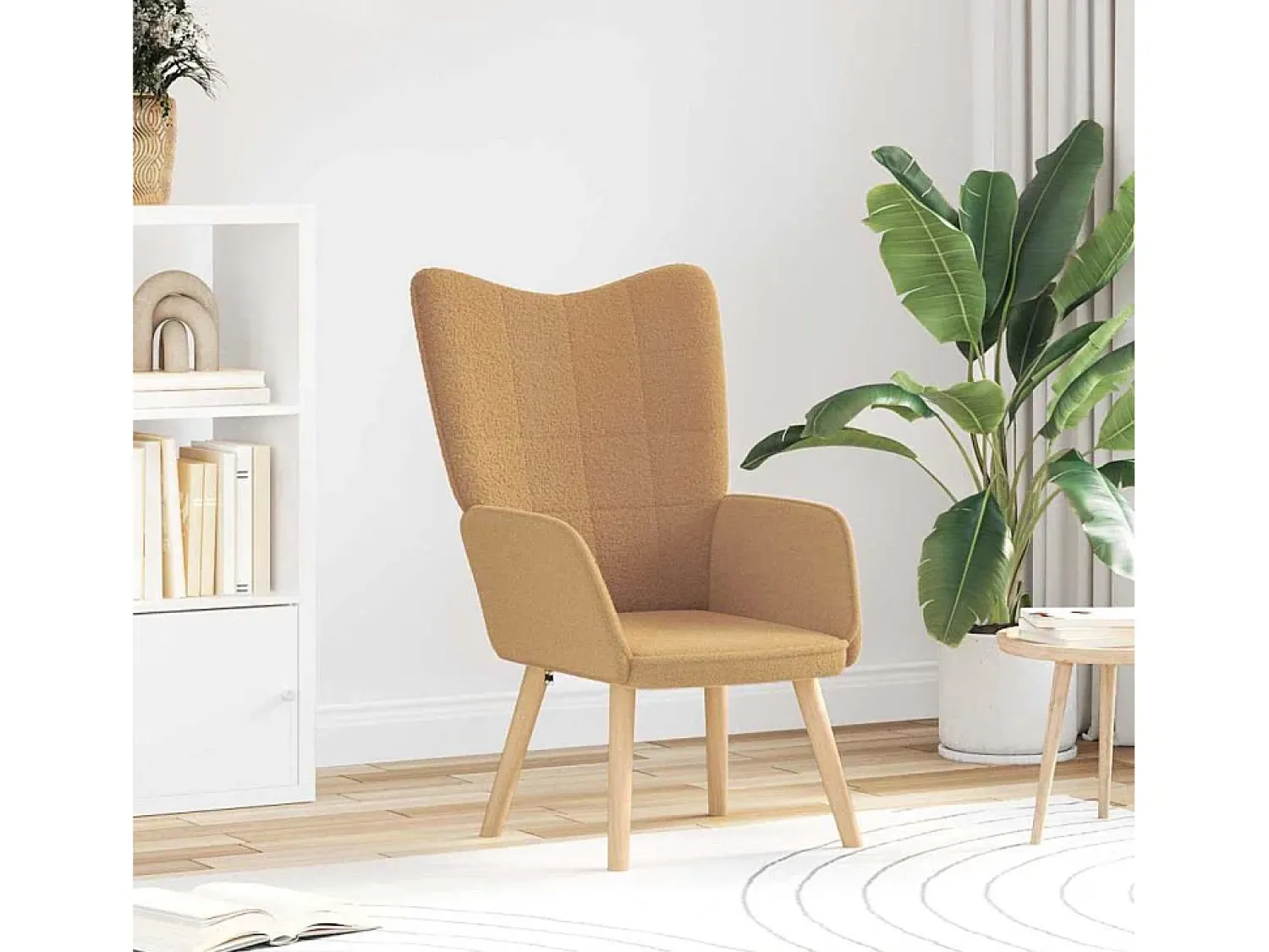 Poltrona| Poltrona | Cadeira de Sala | Cadeira Relaxante 62x67x95.5 cm tecido SHL302969 Bege