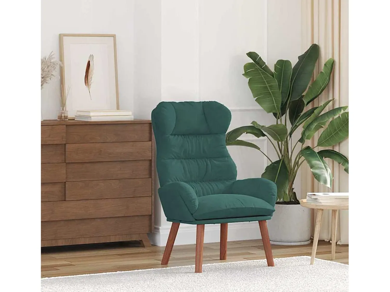Hot Poltrona | Cadeira de Sala | Cadeira Relaxante Verde-escuro 69x74x93 cm Veludo SHL851935 Verde pinho