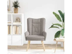 Poltrona | Cadeira de Sala | Cadeira Relaxante Cinzento-acastanhado 63x67x94 cm tecido SHL296444^ Poltrona