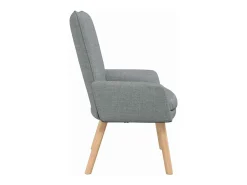 Poltrona| Poltrona | Cadeira de Sala | Cadeira Relaxante Cinzento-claro 63x67x94 cm tecido SHL56460 Cinzento claro