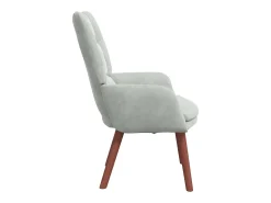 Poltrona* Poltrona | Cadeira de Sala | Cadeira Relaxante Cinzento-claro 63x67x94 cm Veludo SHL890750 Cinzento claro