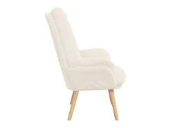 Poltrona| Poltrona | Cadeira de Sala | Cadeira Relaxante 69x74x93 cm tecido SHL91522 Creme
