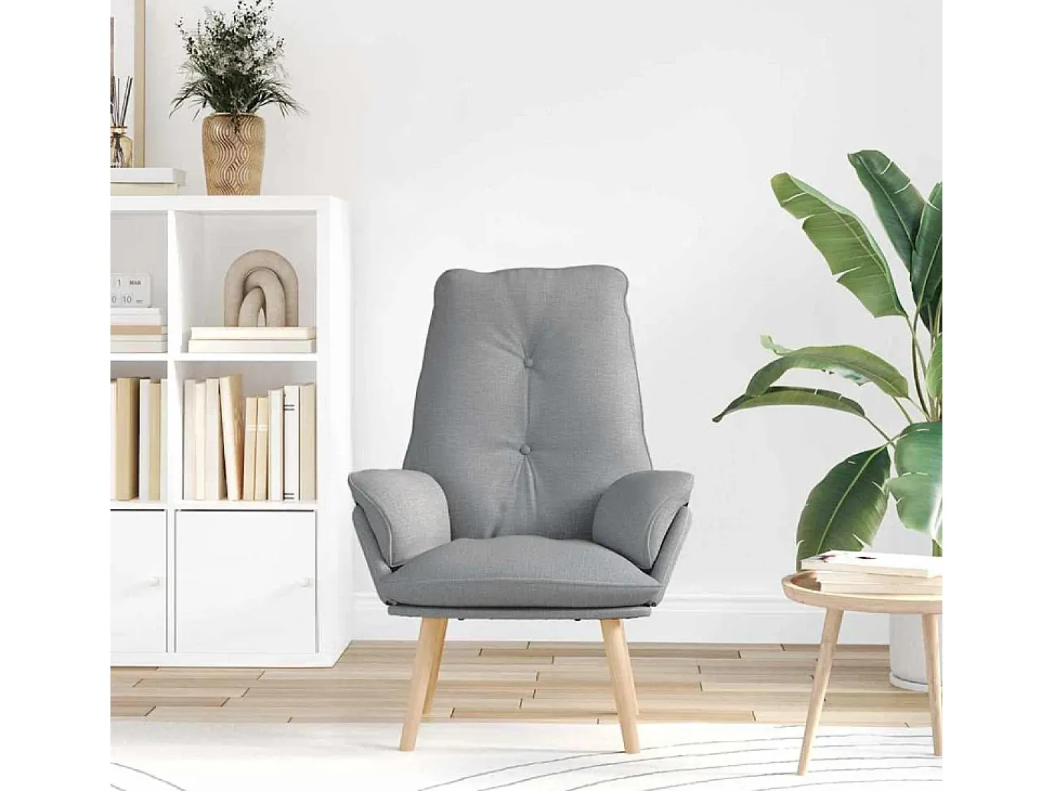 Poltrona* Poltrona | Cadeira de Sala | Cadeira Relaxante Cinzento-claro 69x74x93 cm tecido SHL854155 Cinzento claro