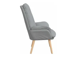 Poltrona* Poltrona | Cadeira de Sala | Cadeira Relaxante Cinzento-claro 69x74x93 cm tecido SHL854155 Cinzento claro