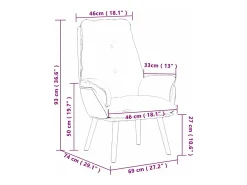 Poltrona* Poltrona | Cadeira de Sala | Cadeira Relaxante Cinzento-claro 69x74x93 cm tecido SHL854155 Cinzento claro