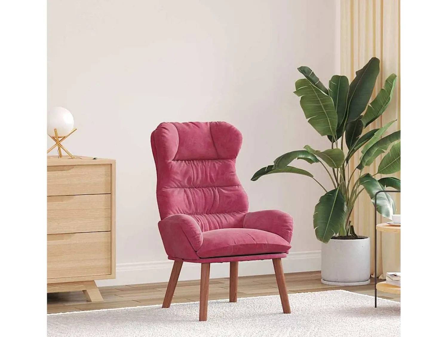 Poltrona | Cadeira de Sala | Cadeira Relaxante tinto 69x74x93 cm Veludo SHL810835^ Poltrona