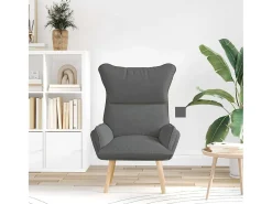 Poltrona | Cadeira de Sala | Cadeira Relaxante Cinzento escuro 69x74x93 cm tecido SHL431126^ Poltrona