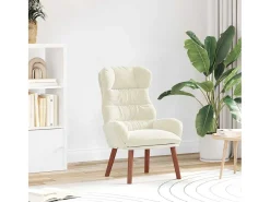Poltrona| Poltrona | Cadeira de Sala | Cadeira Relaxante 69x74x93 cm Veludo SHL378088 Creme